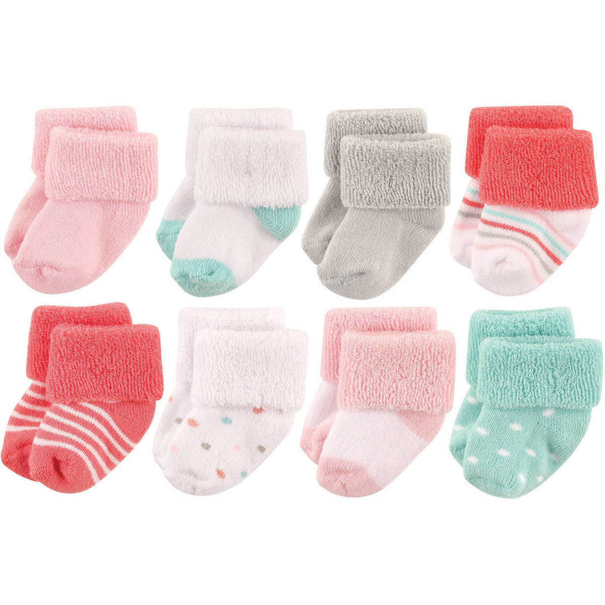 Multi-pack infant socks in assorted colours