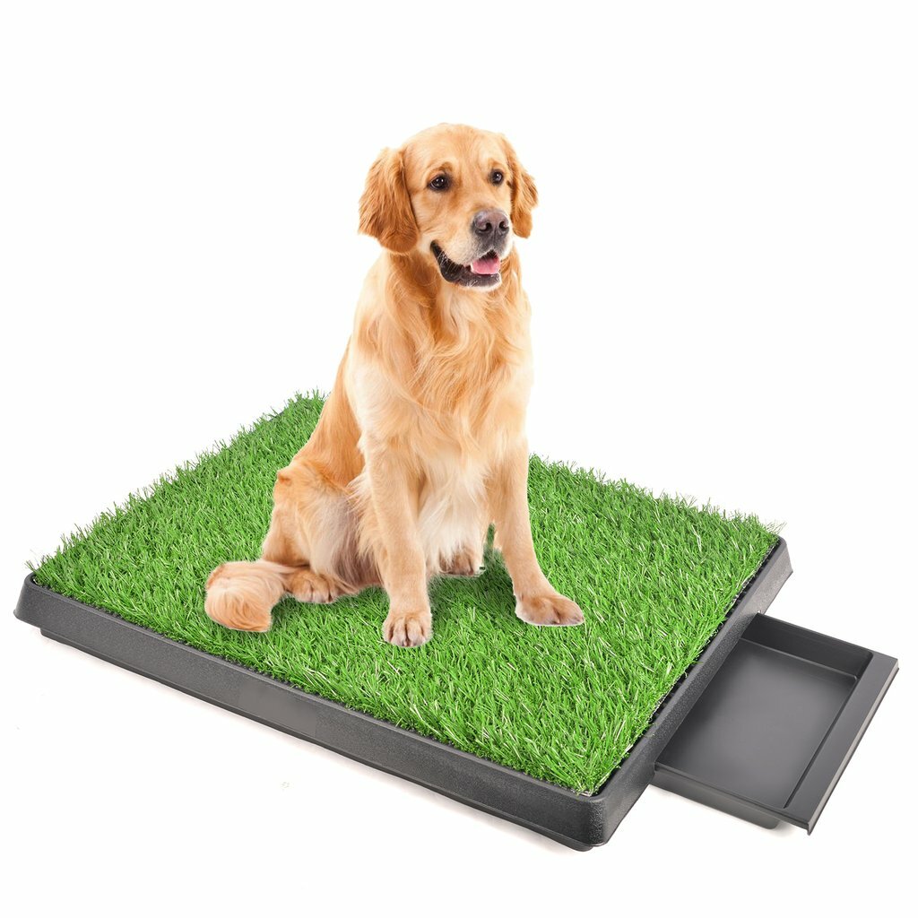 Artificial grass dog potty tray