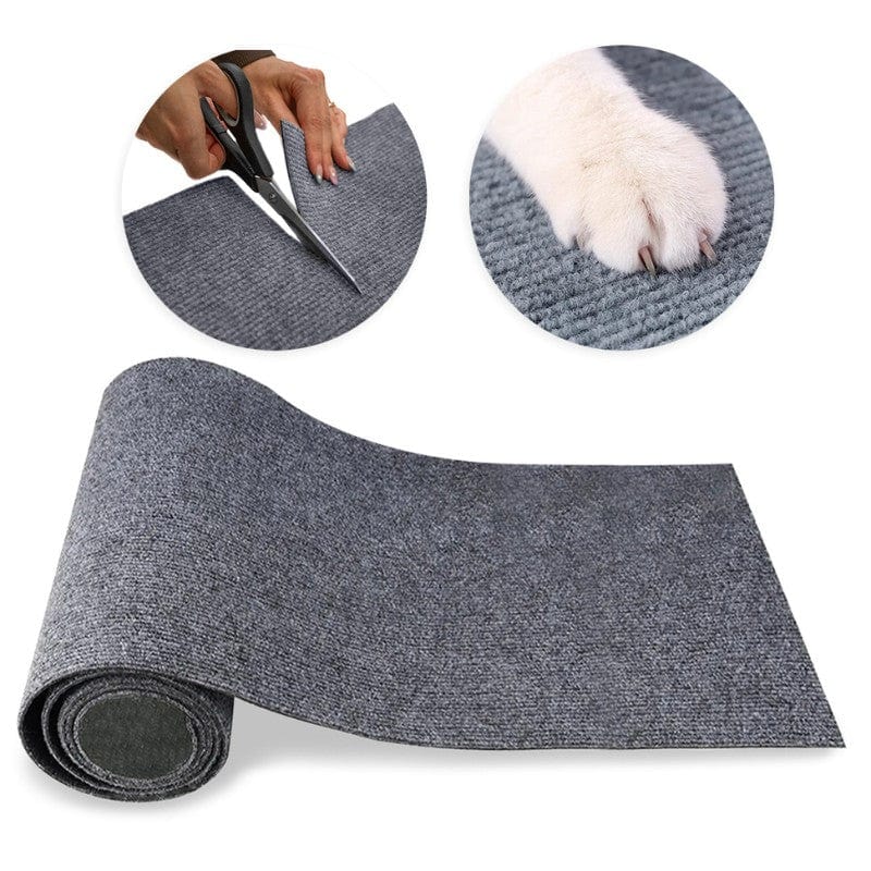 Self-adhesive cat scratch mat